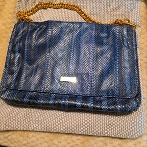 Halston Heritage Carla Lady flap snakeleather bag